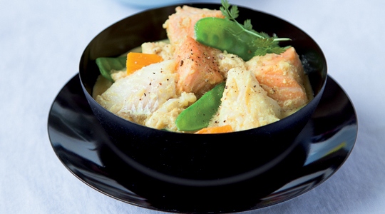 Viscolombo met saffraanrijst Cook Expert