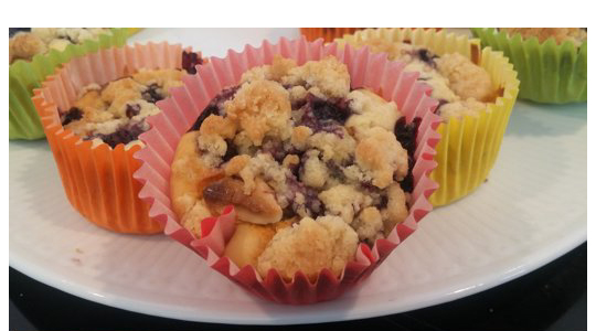 Muffins moelleux et croustillants aux myrtilles Cook Expert