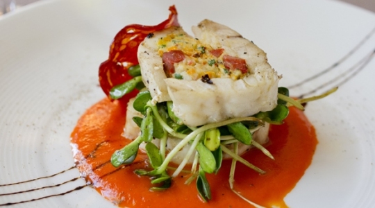 Zeeduivel met fijne groenten