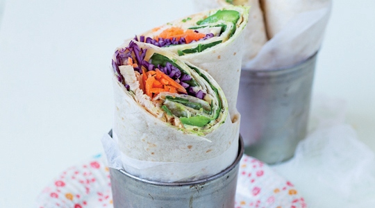 Wraps met kip wortel en rode kool Cook Expert