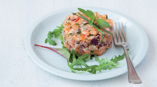 Tartare de saumon asiatique