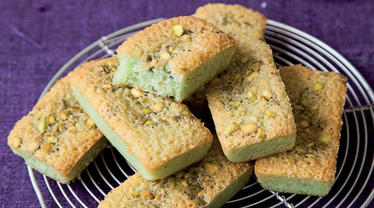 financiers à la pistache