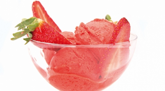 Aardbeiensorbet