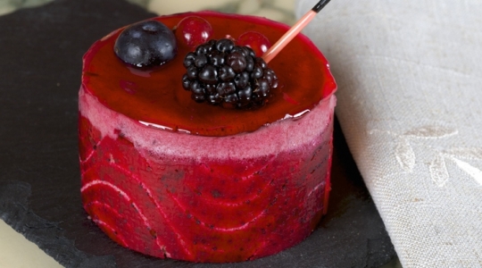 Bevroren frambozenmousse