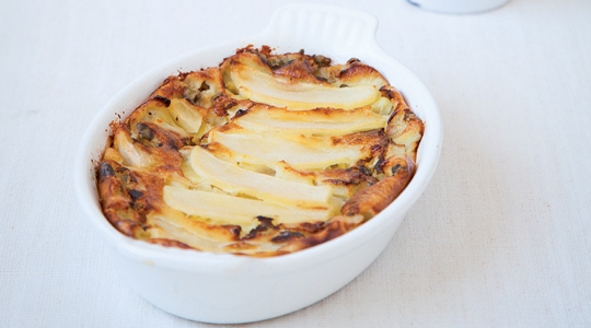 Perenclafoutis met blauwaderkaas Cook Expert