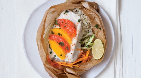 Koolvispapillotten met citrusfruit Cook Expert