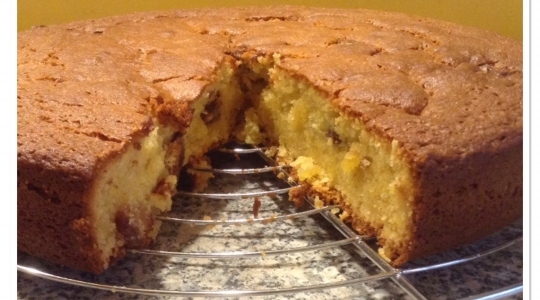 Gâteau pâte d'amande et pépite de chocolat