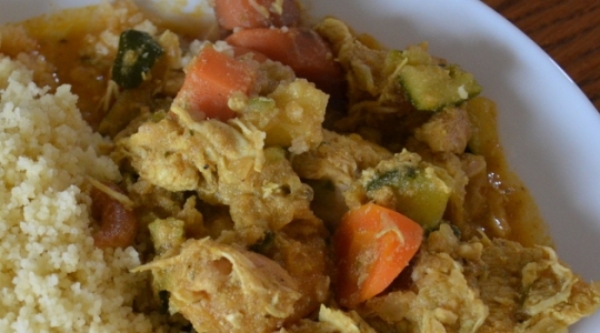 Tajine de poulet aux abricots