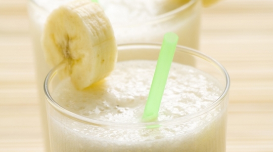 Bananenmilkshake met sojamelk