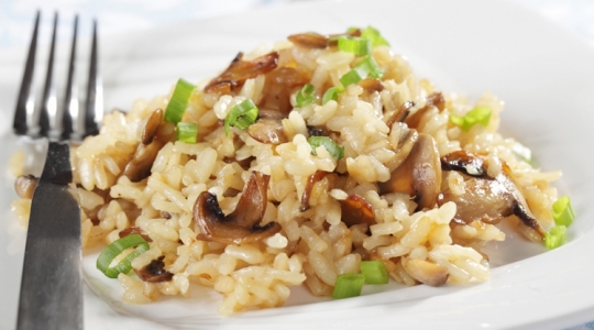 Risotto met champignons en Parmezaanse kaas