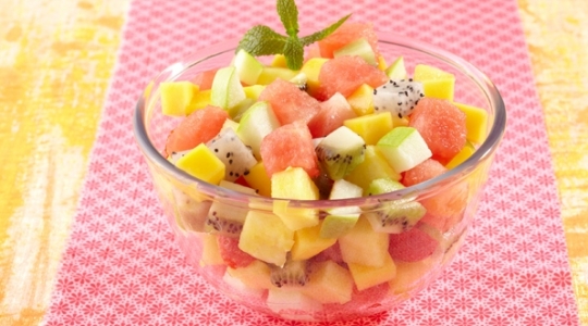 Eventail d'ananas et melon