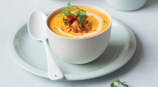 Pompoensoep met langoustinestaarten Cook Expert