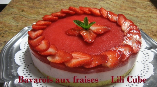 Bavarois aux fraises