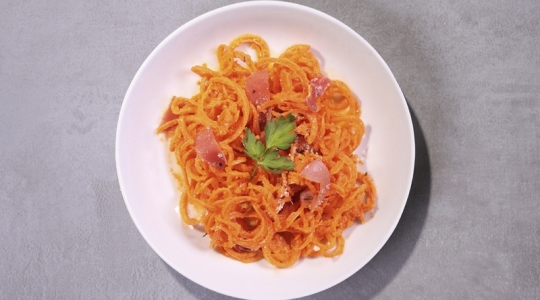 Spaghettis de carottes au potiron
