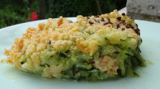 Crumble Courgettes-Saumon Cook Expert