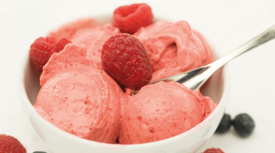 Glace framboise express